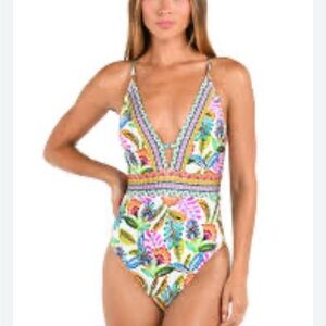 La Blanca Multicolor Floral One Piece Swimsuit
